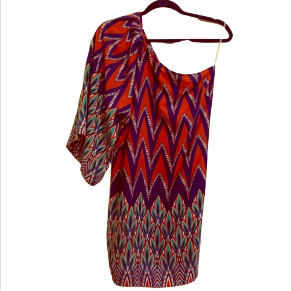 Candy Rose Boho Colorful Asymmetrical Dress